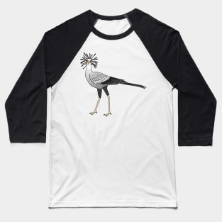 Secretary bird cartoon illustration Baseball T-Shirt